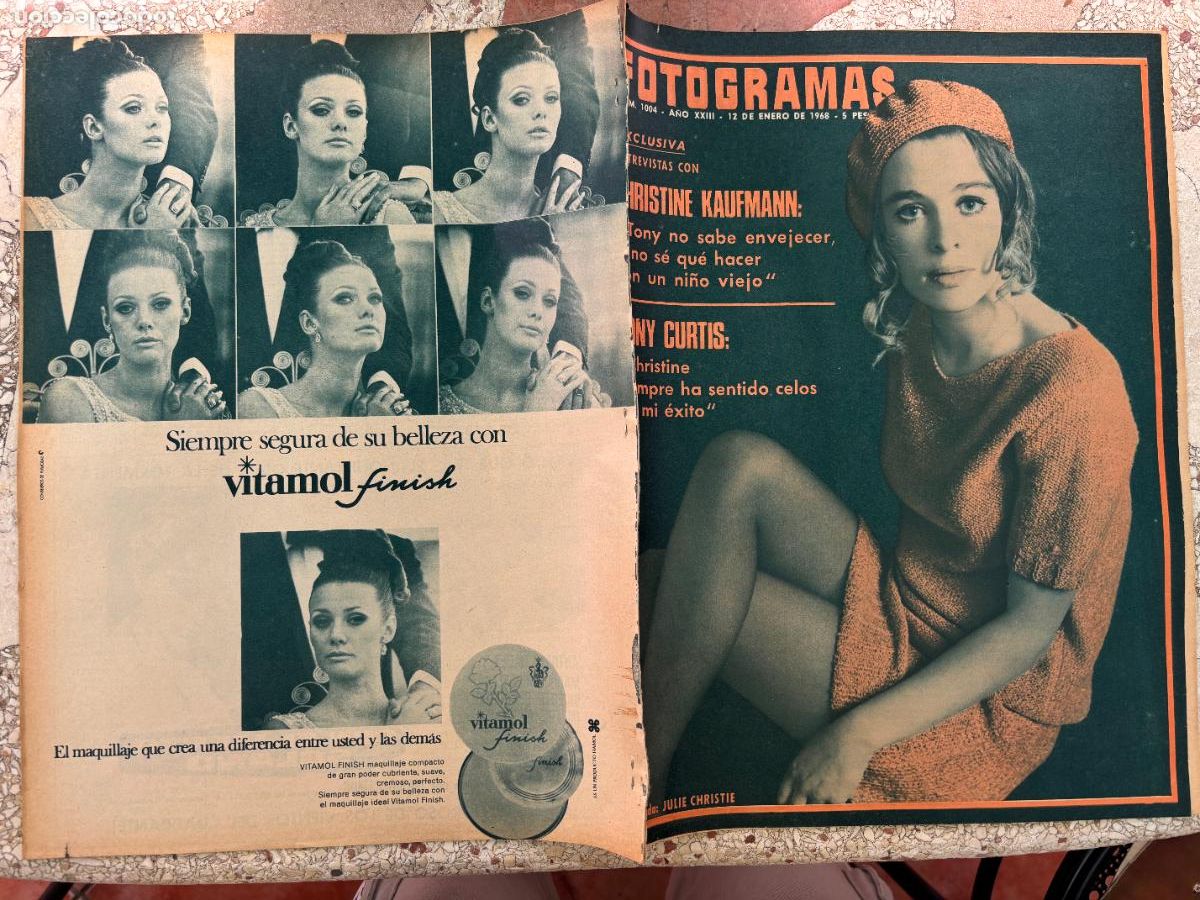 Cine: FOTOGRAMAS N&ordm; 1004 a&ntilde;o 1968. JULIE CHRISTIE EN PORTADA. TONY CURTIS. CHRISTINE KAUFMANN.