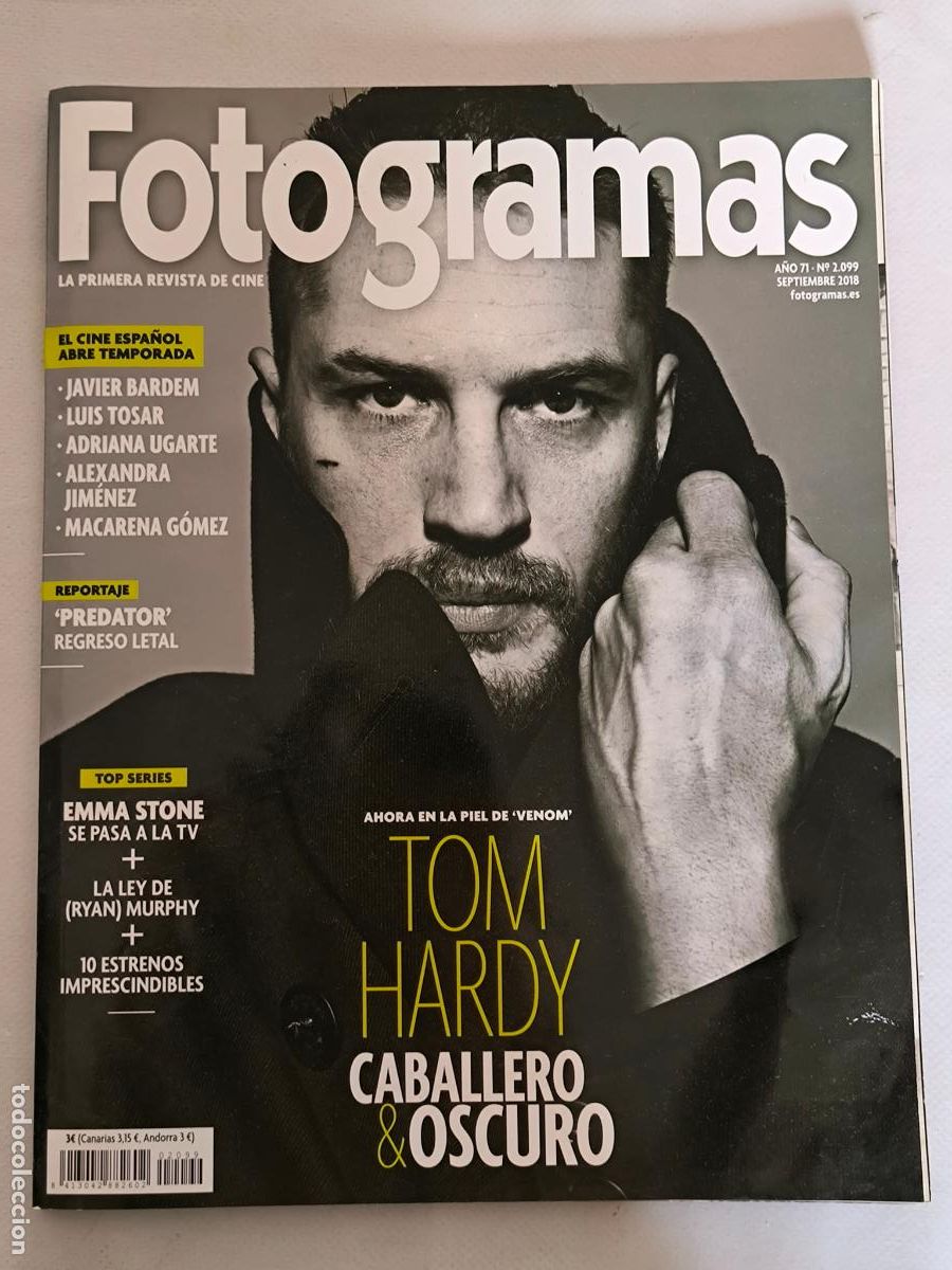 Cine: FOTOGRAMAS N&ordm; 2099 - A&Ntilde;O 71 - SEPTIEMBRE 2018 - TOM HARDY (L)