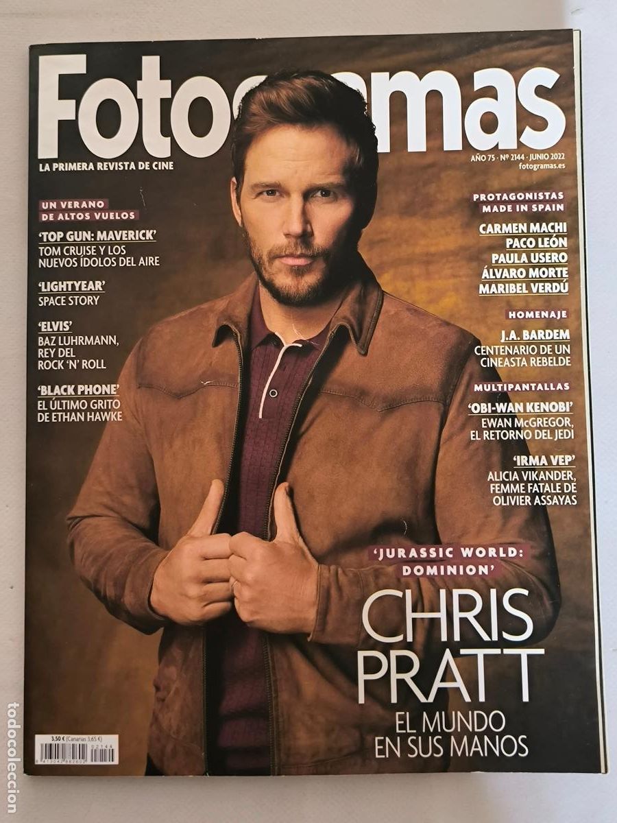 Cine: FOTOGRAMAS N&ordm; 2144 - A&Ntilde;O 75 - JUNIO 2022 - CHRIS PRATT (B1) - Foto 1