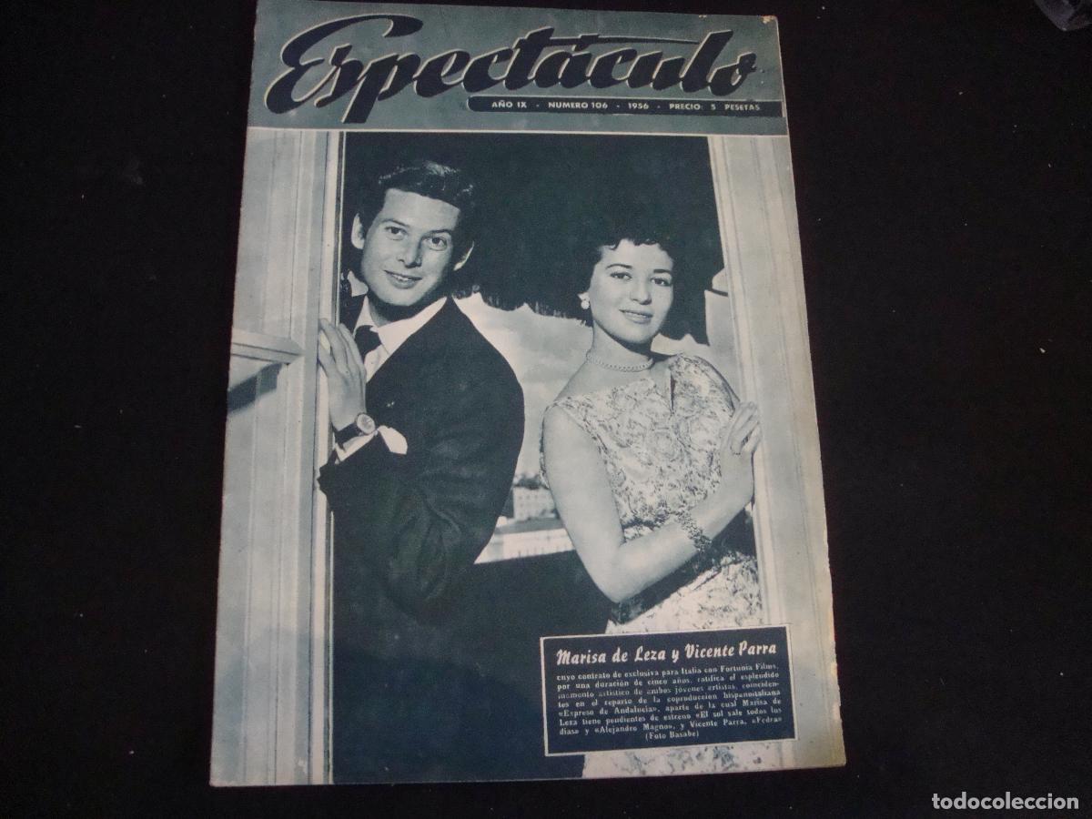 Cine: REVISTA ESPECTACULO N&ordm; 106 MARISA DE LEZA Y VICENTE PARRA