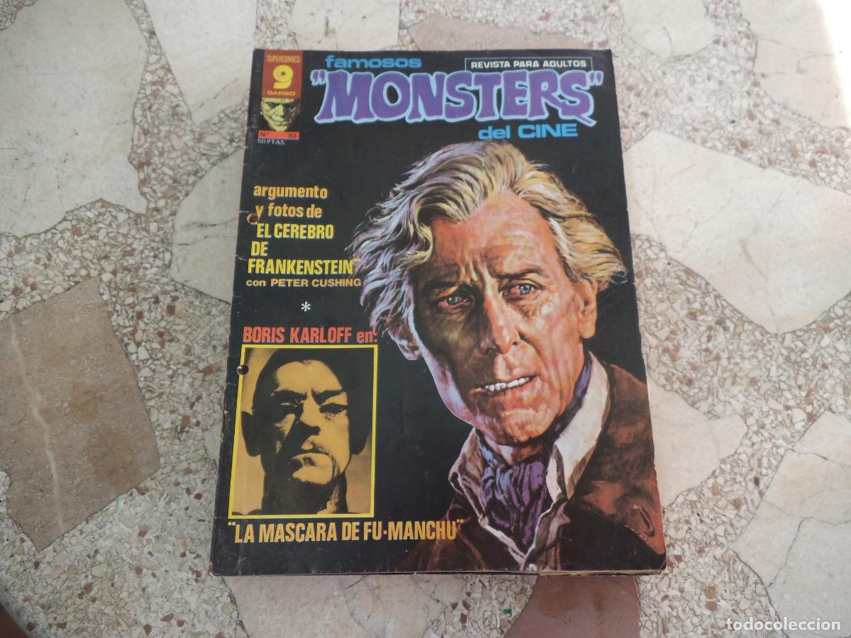 Cine: famosos monsters del cine n&ordm; 20, fotos del cerebro de frankenstein, l mascara de fu-manchu