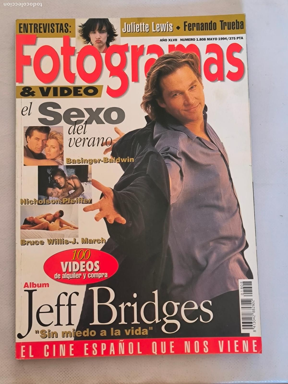Cine: FOTOGRAMAS N&ordm; 1808 - A&Ntilde;O XLVII - MAYO 1994 - JEFF BRIDGES (IQ)