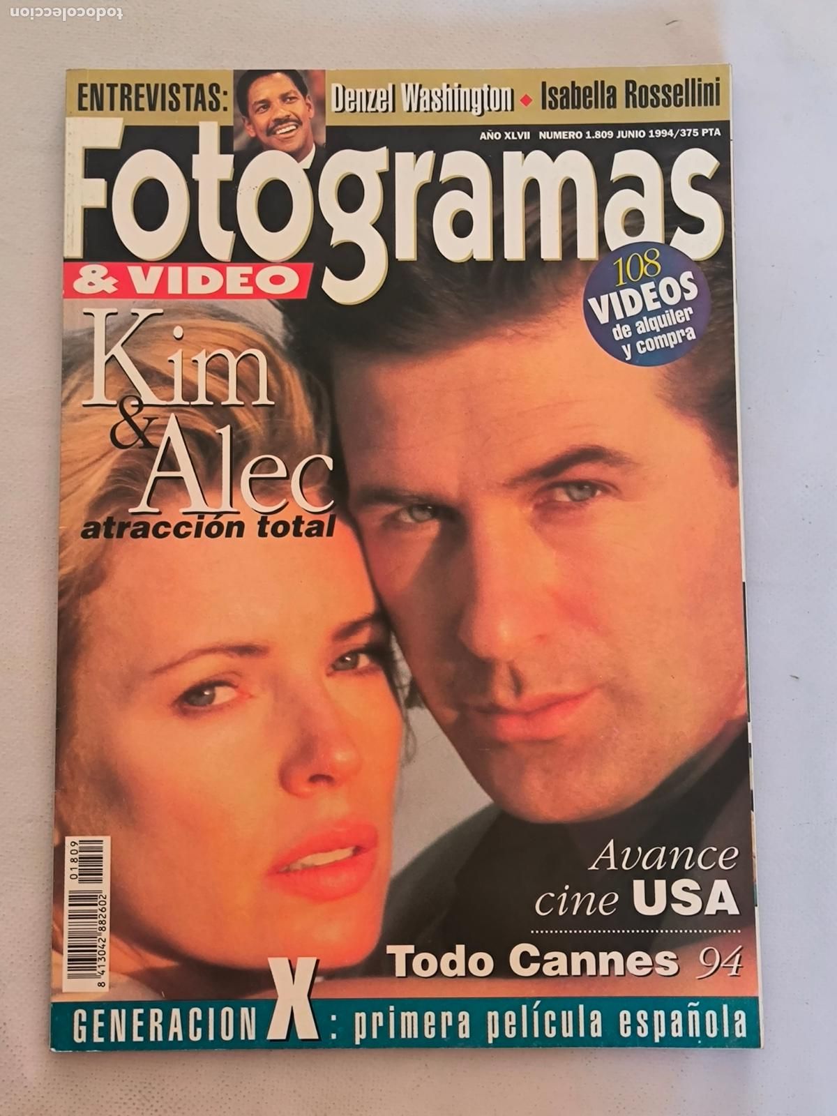 Cine: FOTOGRAMAS N&ordm; 1809 - A&Ntilde;O XLVII - JUNIO 1994 - KIM BASINGER & ALEC BALDWIN (IQ)