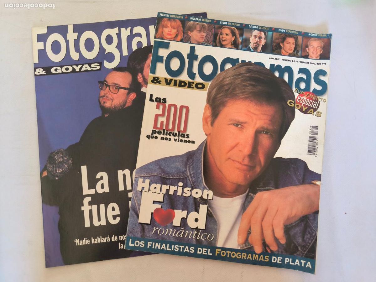 Cine: FOTOGRAMAS N&ordm; 1828 + SUPLEMENTEO GOYAS - A&Ntilde;O XLIX - FEBRERO 1996 - HARRISON FORD (AR)
