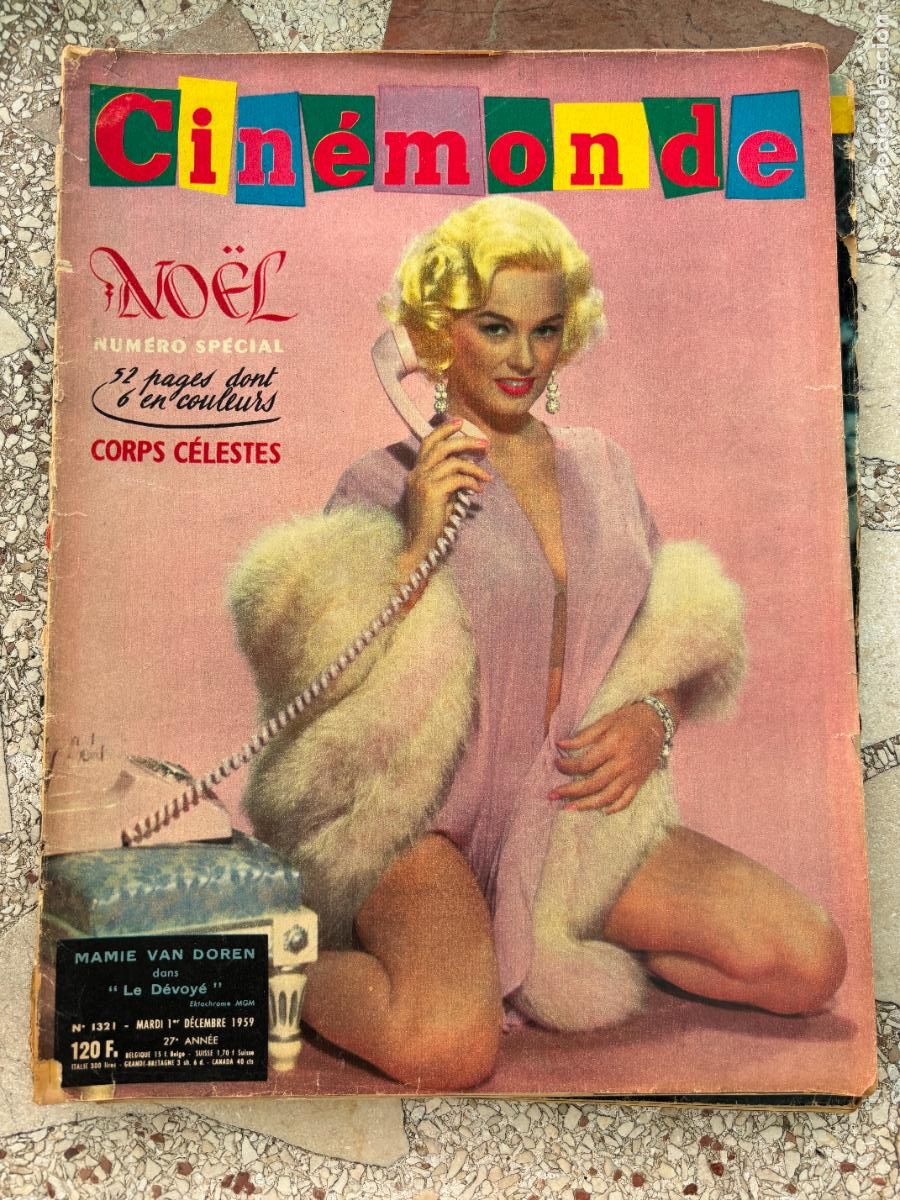 Cine: CIN&Eacute;MONDE N&ordm; 1321. MAMIE VAN DOREN EN PORTADA. FRAN&Ccedil;OISE ARNOUL. THOMAS GORDEIEV.
