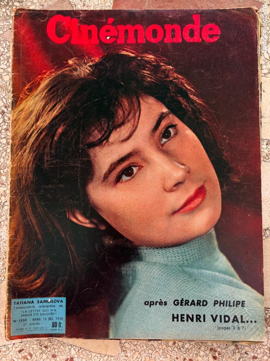 Cine: CIN&Eacute;MONDE N&ordm; 1323. TATIANA SAMOILOVA EN PORTADA. HENRI VIDAL. GERARD PHILIPE.