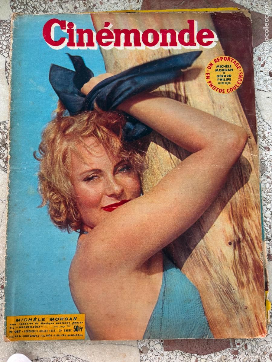 Cine: CIN&Eacute;MONDE N&ordm; 987 A&Ntilde;O 1953. MICHELE MORGAN EN PORTADA. GERARD PHILIPE. CLAUDE FARELL.