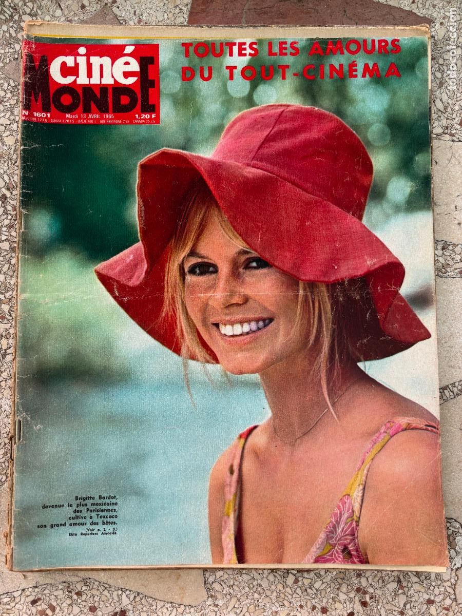Cine: CIN&Eacute;MONDE N&ordm; 1601 A&Ntilde;O 1965. BRIGITTE BARDOT EN PORTADA. HENRI TISOT. LUDMILLA TCHERINA.