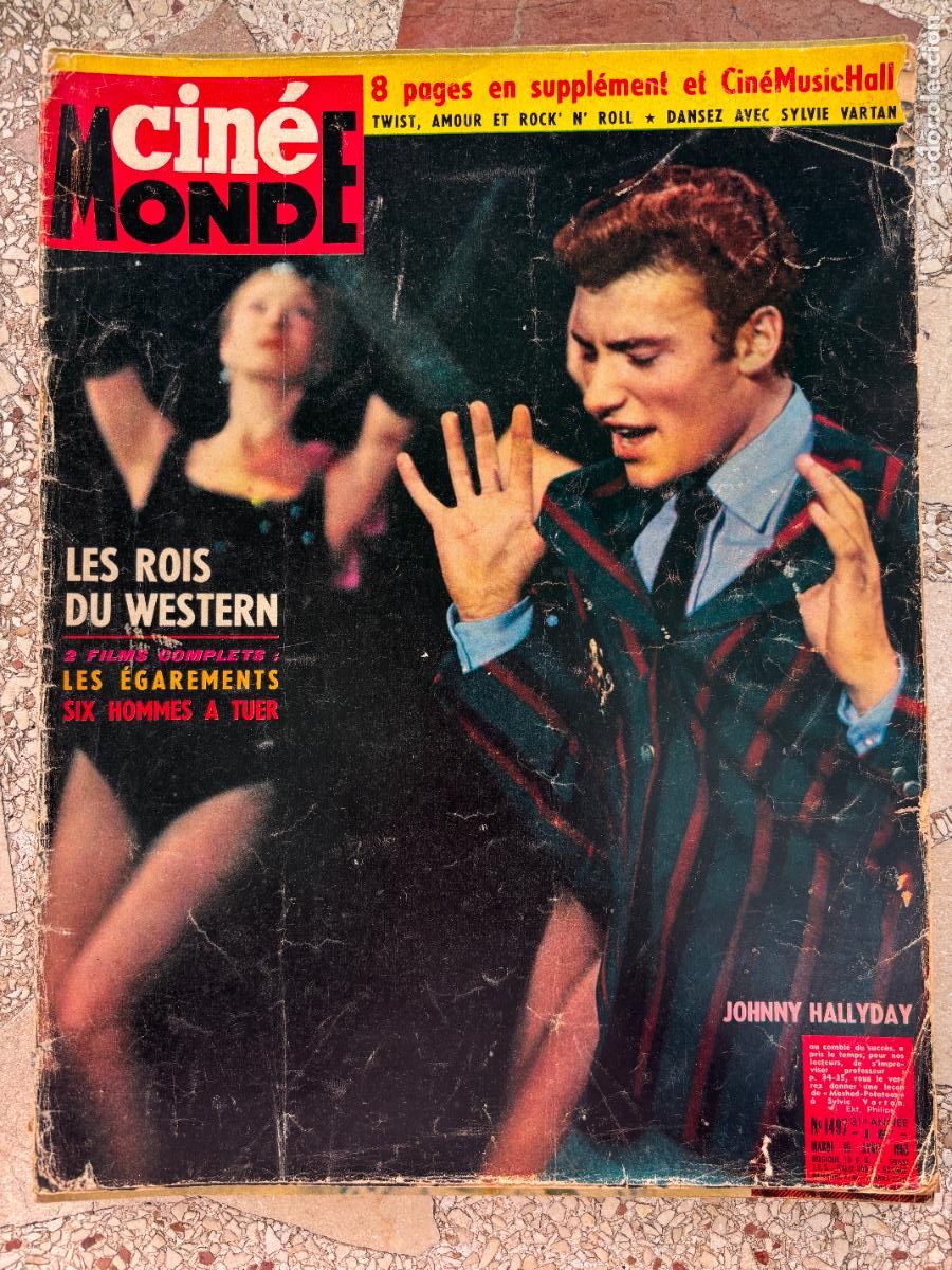 Cine: CIN&Eacute;MONDE N&ordm; 1497 A&Ntilde;O 1963. JOHNNY HALLYDAY EN PORTADA. MARIE MACDONALD. MIKE HARGITAY.
