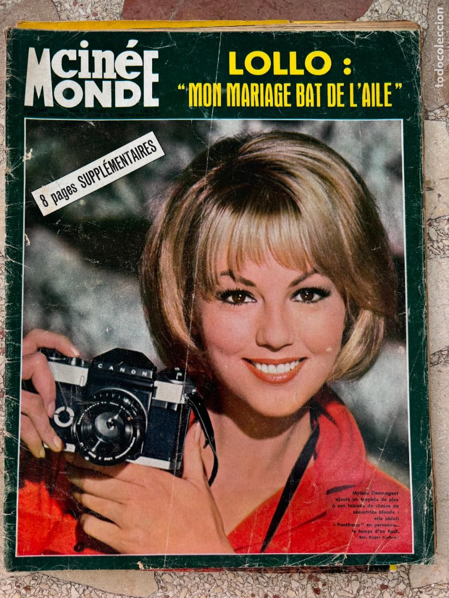Cine: CIN&Eacute;MONDE N&ordm; 1391 A&Ntilde;O 1964. MYLENA DEMONGEOT EN PORTADA. MAURICE BESSY. GERARD PHILIPE.