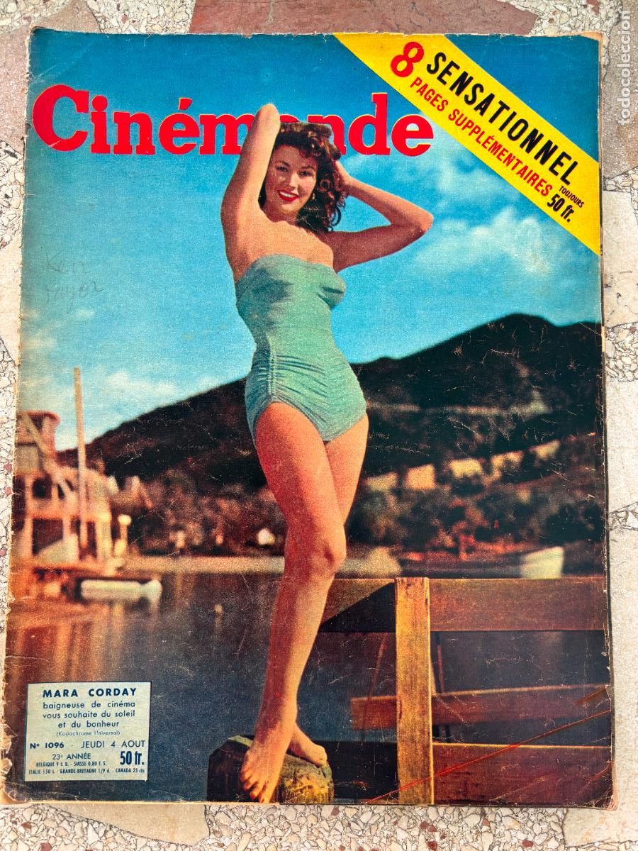 Cine: CIN&Eacute;MONDE N&ordm; 1096. MARA CORDAY EN PORTADA. MARTINE CAROL. JUDY HOLLYDAY. ETCHIKA CHOUREAU.