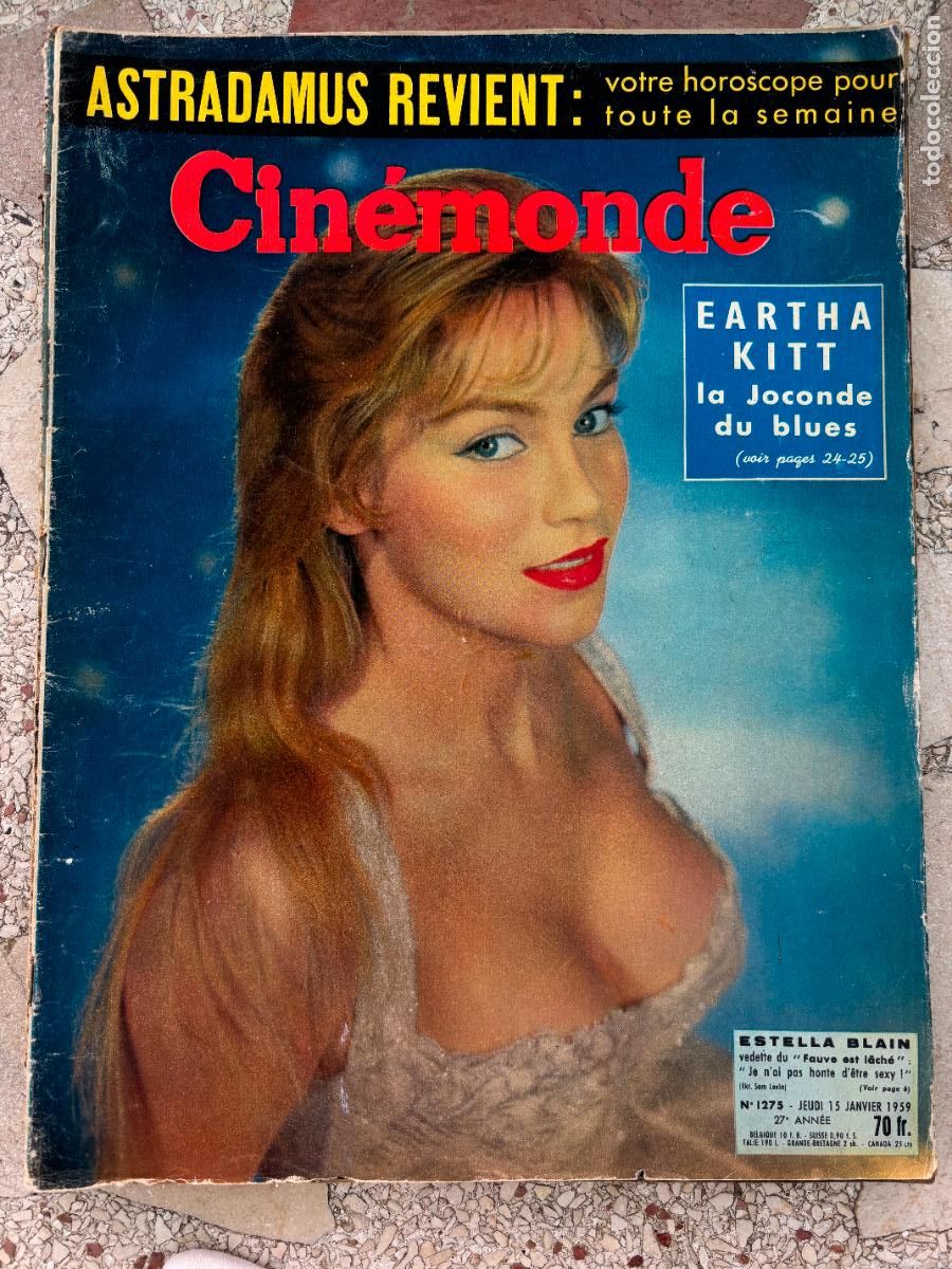 Cine: CIN&Eacute;MONDE N&ordm; 1275 A&Ntilde;O 1959. ESTELLA BLAIN EN PORTADA. EARTHA KITT. PAUL NEWMAN. LIZ TAYLOR.