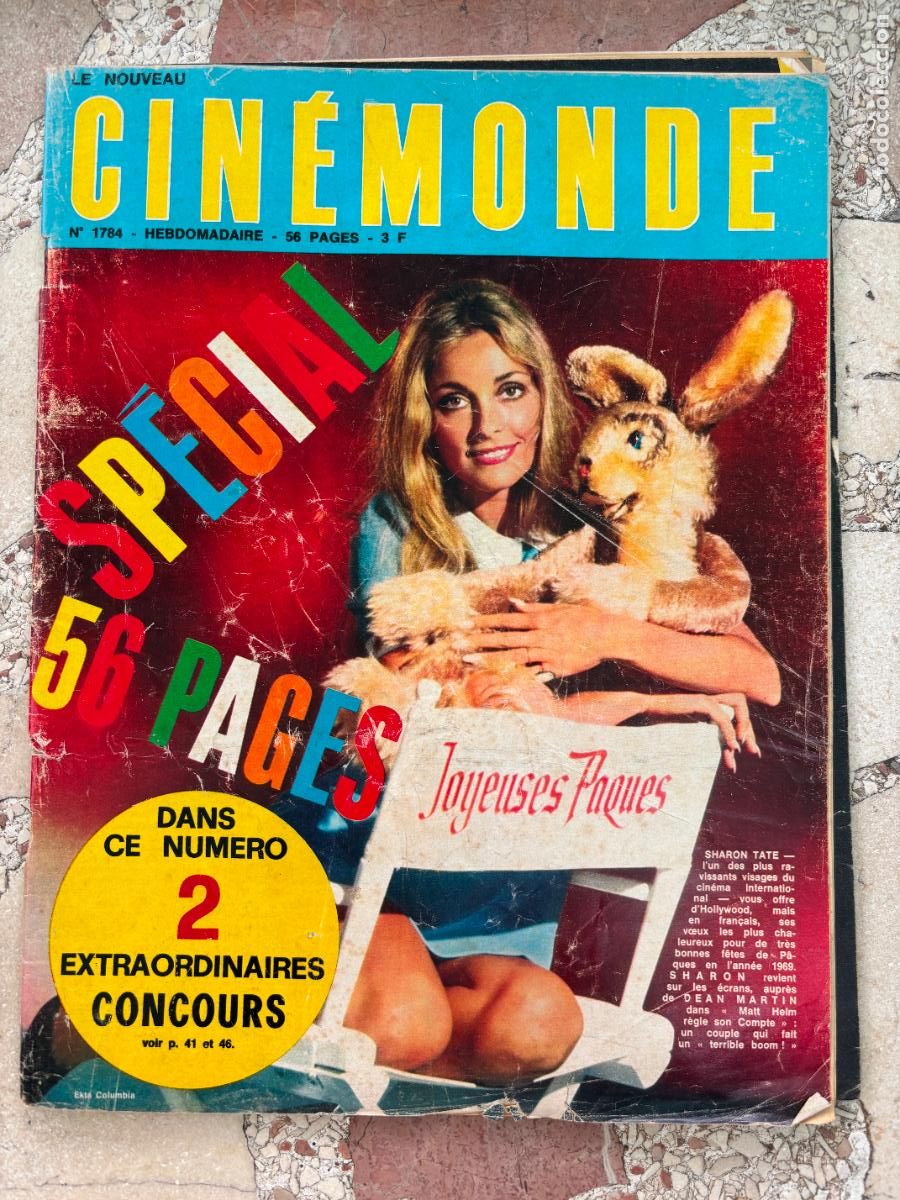 Cine: CIN&Eacute;MONDE N&ordm; 1784. SHARON TATE EN PORTADA. DEAN MARTIN. SIDNEY POITIER. POSTER JULIETTE VILLARD.