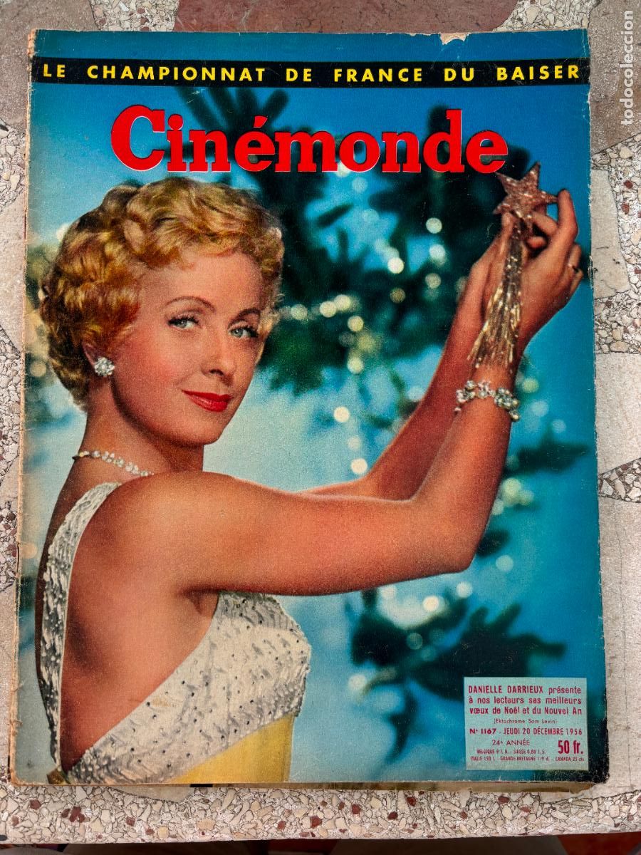 Cine: CIN&Eacute;MONDE N&ordm; 1167 A&Ntilde;O 1956. DANIELLE DARRIEUX EN PORTADA. CLAUDINE DUPUIS. DAVY CROCKETT.