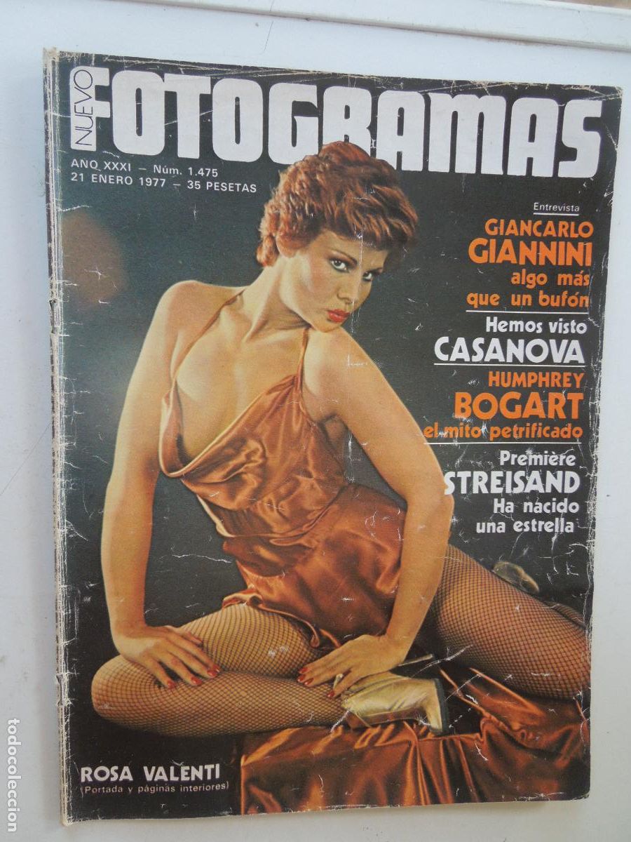 Cine: FOTOGRAMAS REVISTA N&ordm; 1475 - 01-1977 -ROSA VALENTI GIANCARLO GIANNINI STREISAND