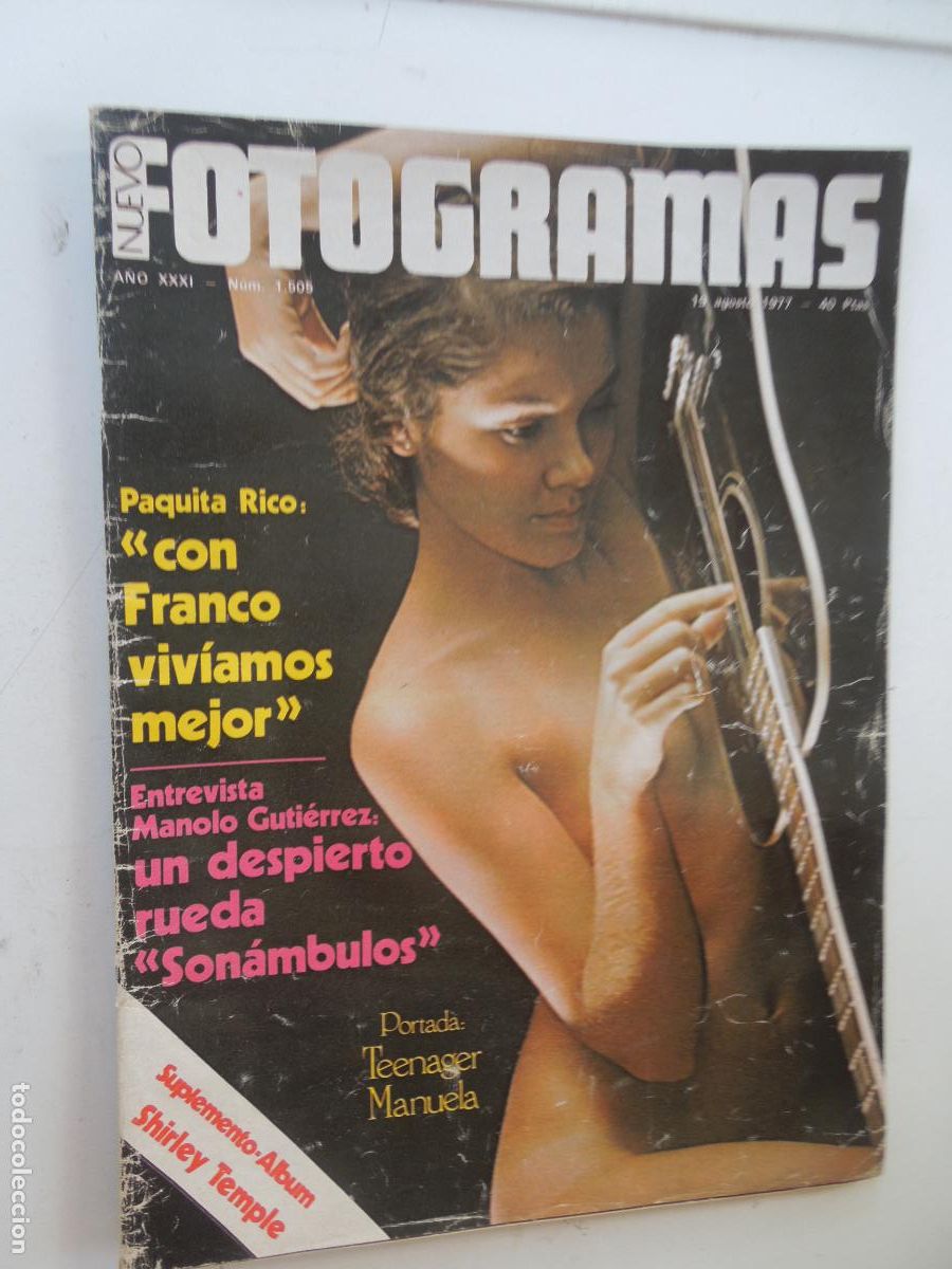 Cine: FOTOGRAMAS REVISTA N&ordm; 1505 - 08- 1977 - PAQUITA RICO - MANOLO GUTIERREZ