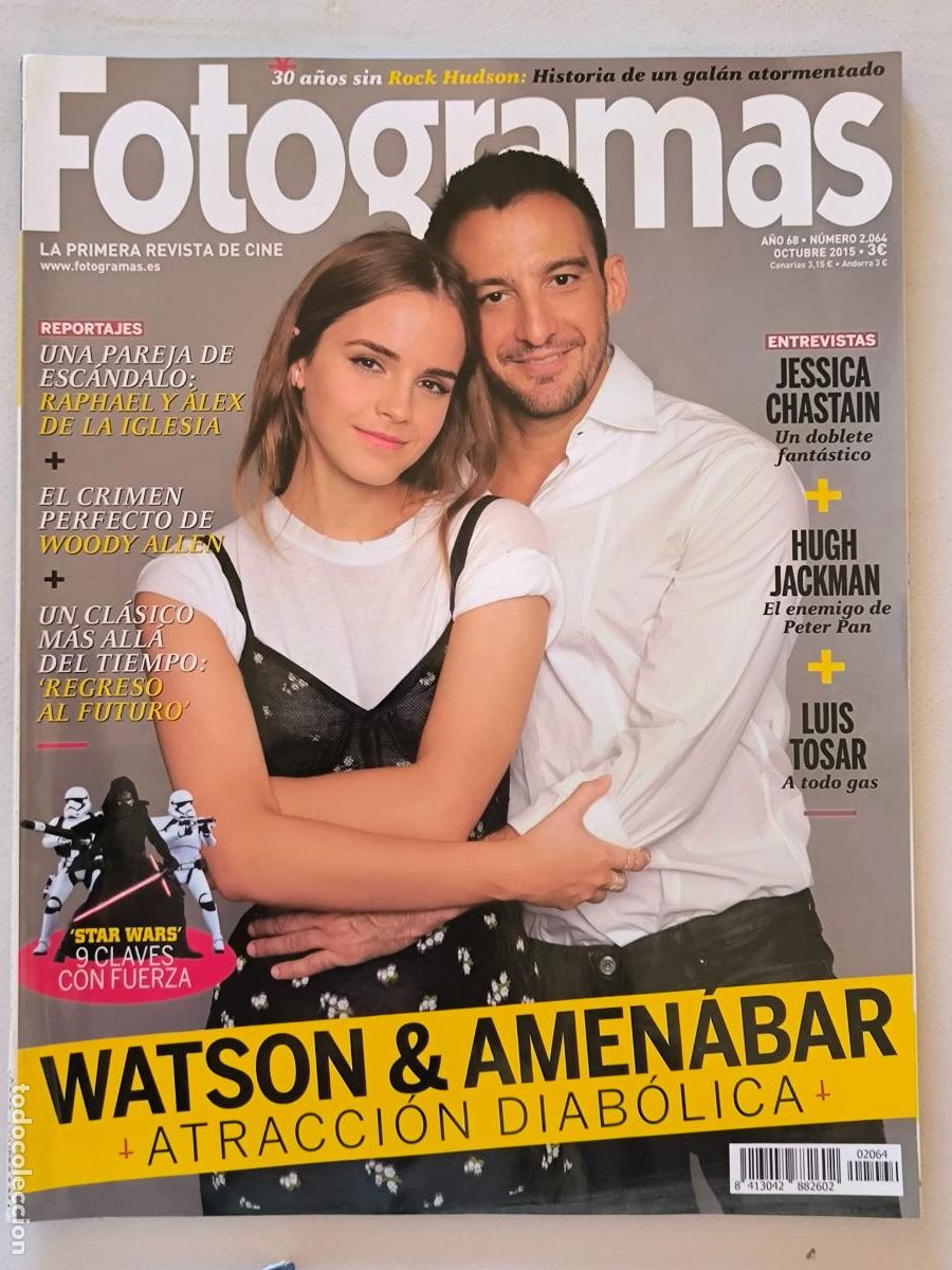 Cinema: FOTOGRAMAS N&ordm; 2064 - A&Ntilde;O 68 - OCTUBRE 2015 - EMMA WATSON & ALEJANDRO AMENABAR (B)