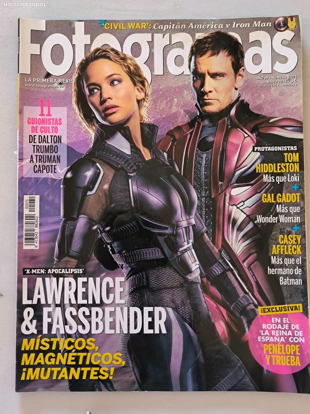 Cine: FOTOGRAMAS N&ordm; 2071 - A&Ntilde;O 69 - MAYO 2016 - JENNIFER LAWRENCE & MICHAEL FASSBENDER (B)