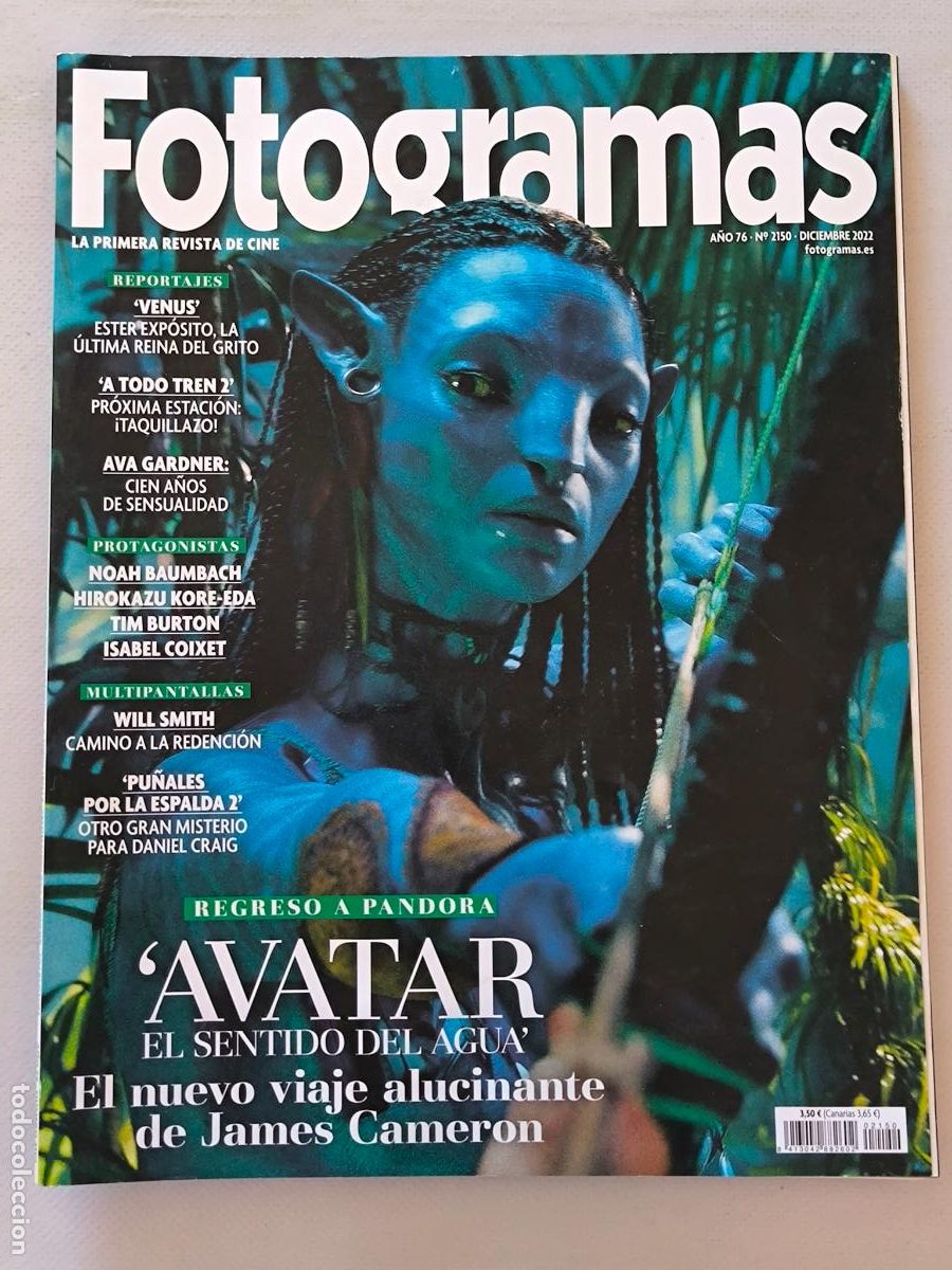 Cine: FOTOGRAMAS N&ordm; 2150 - A&Ntilde;O 76 - DICIEMBRE 2022 - AVATAR, EL SENTIDO DEL AGUA (GR)