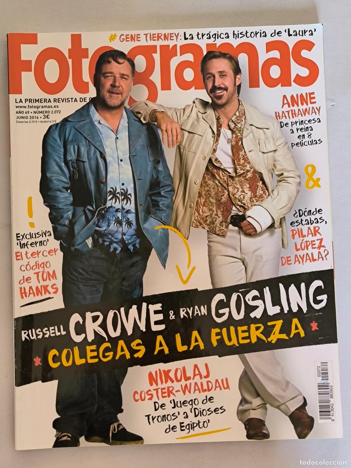 Cine: FOTOGRAMAS N&ordm; 2072 - A&Ntilde;O 69 - JUNIO 2016 - RUSSELL CROWE, RYAN GOSLING (AL)
