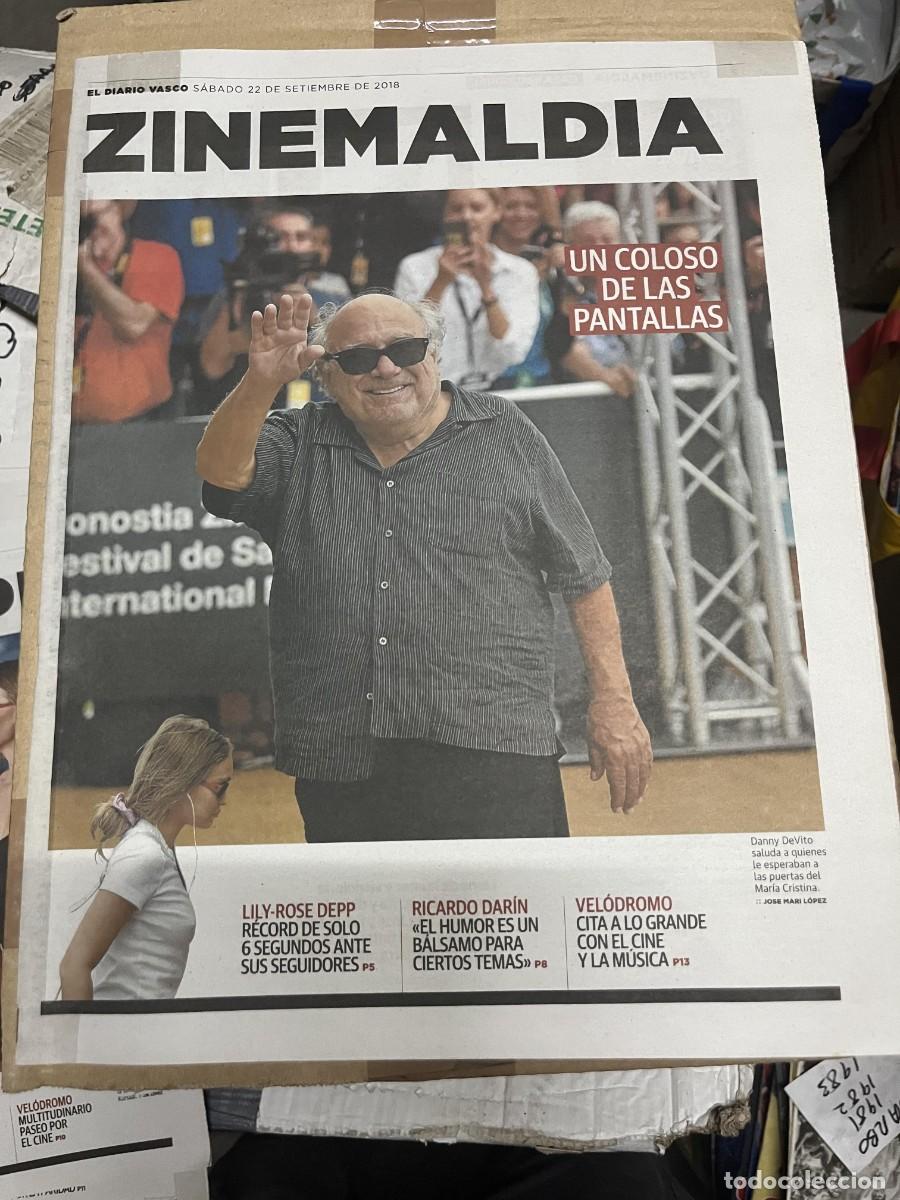 Cine: DIARIO VASCO ZINEMALDIA DIARIO DE LA 66 EDICION DEL FESTIVAL SAN SEBASTIAN (22-9-2018) DANNY DEVITO