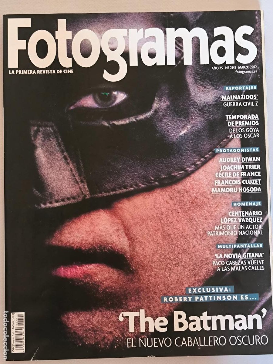 Cine: FOTOGRAMAS N&ordm; 2141 - A&Ntilde;O 75 - MARZO 2022 - ROBERT PATTINSON / THE BATMAN (U1)