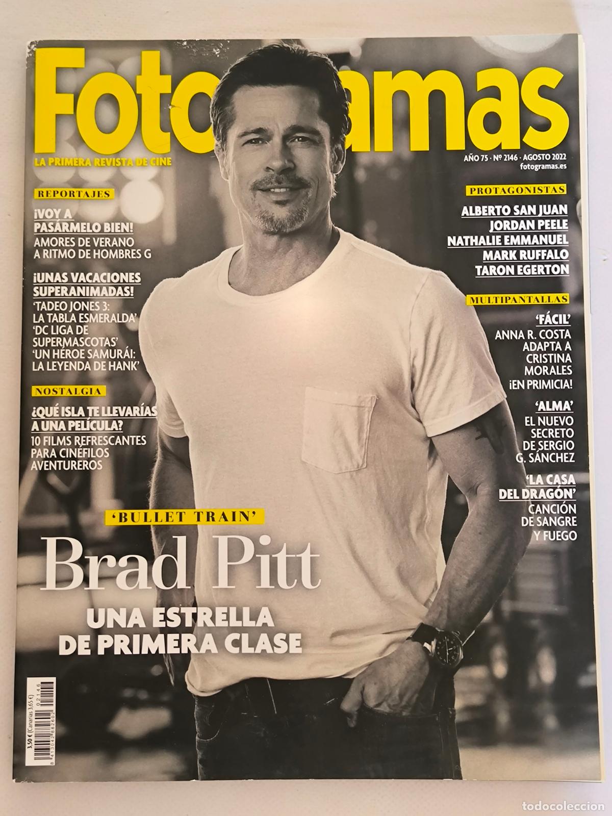 Cine: FOTOGRAMAS N&ordm; 2146 - A&Ntilde;O 75 - AGOSTO 2022 - BRAD PITT (U1)