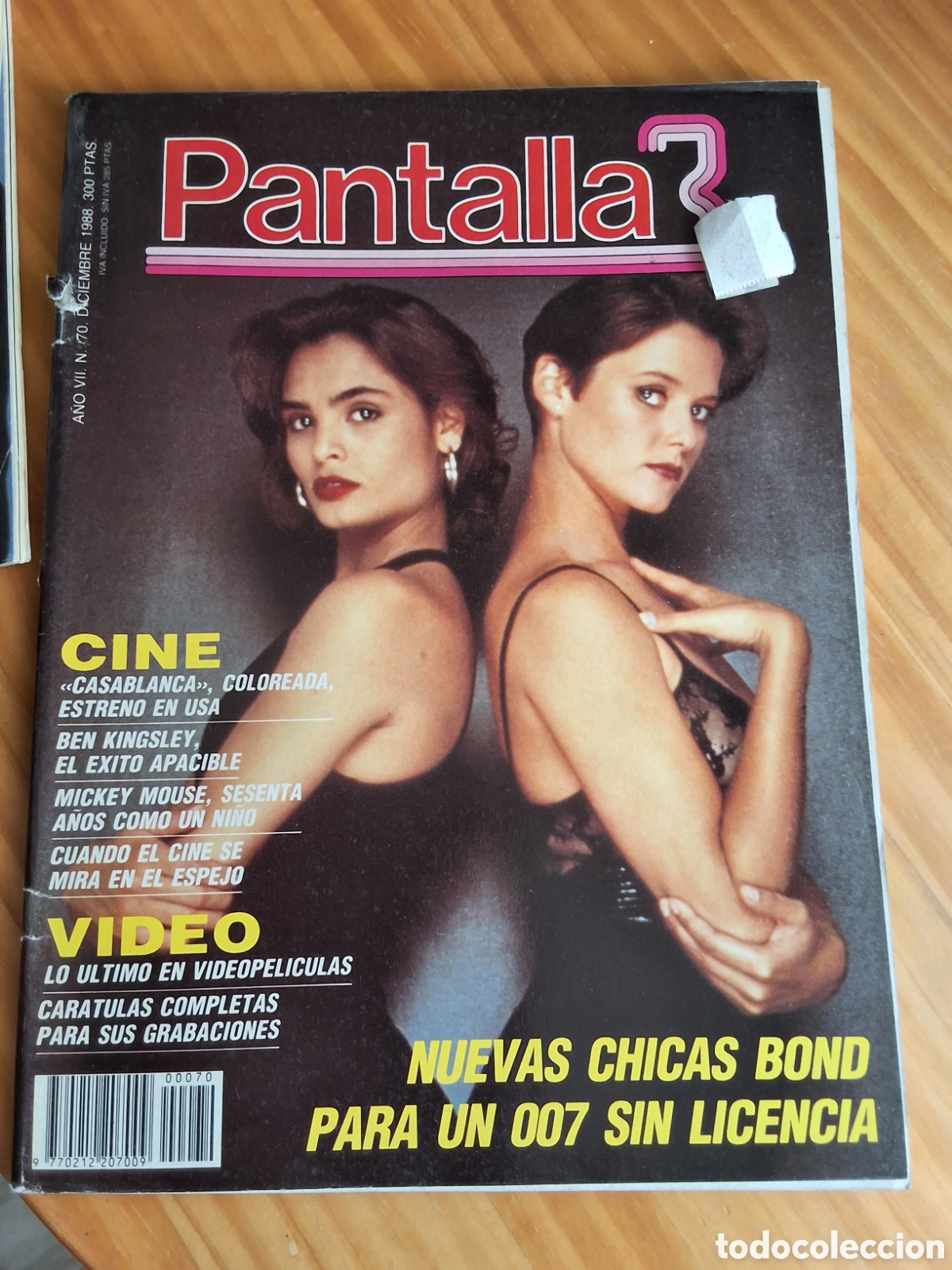 Cine: Pantalla 3 revista cine n&uacute;mero 70 a&ntilde;o 1988/12 incluye caratulas
