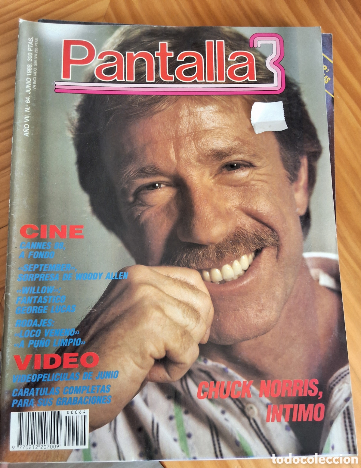 Cine: Pantalla 3 revista n&uacute;mero 64 a&ntilde;o 1988/6 incluye caratulas
