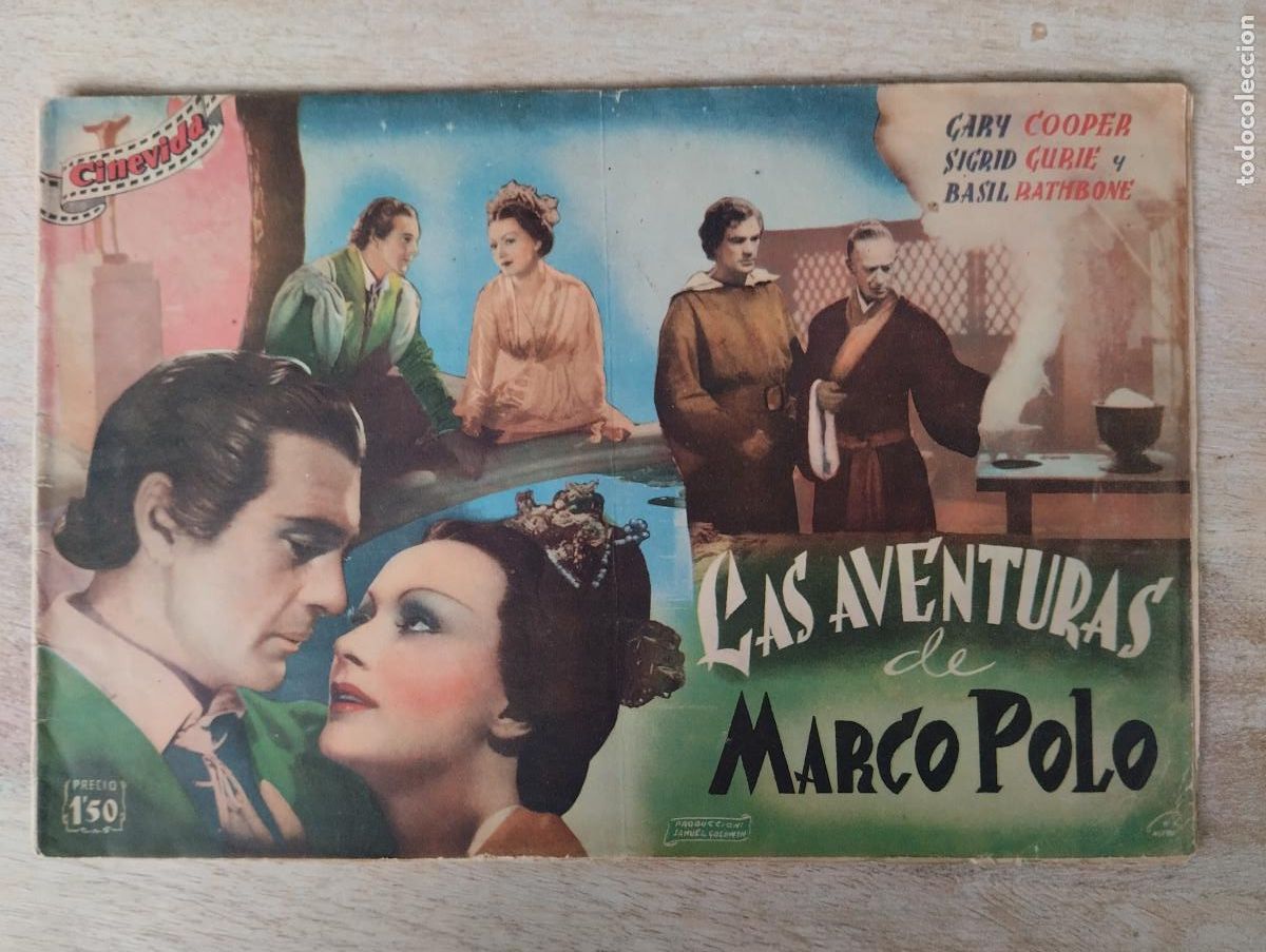 Cine: CINEVIDA LAS AVENTURAS DE MARCO POLO CON GARY COOPER EDITORIAL HISPANO AMERICANA