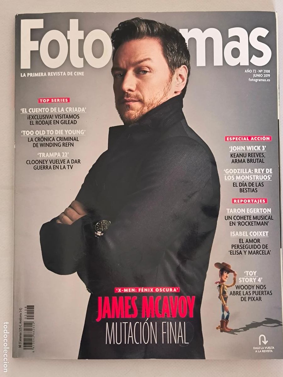 Cine: FOTOGRAMAS N&ordm; 2108 - A&Ntilde;O 71 - JUNIO 2019 - JAMES MCAVOY / X MEN FENIX OSCURA (Q1)