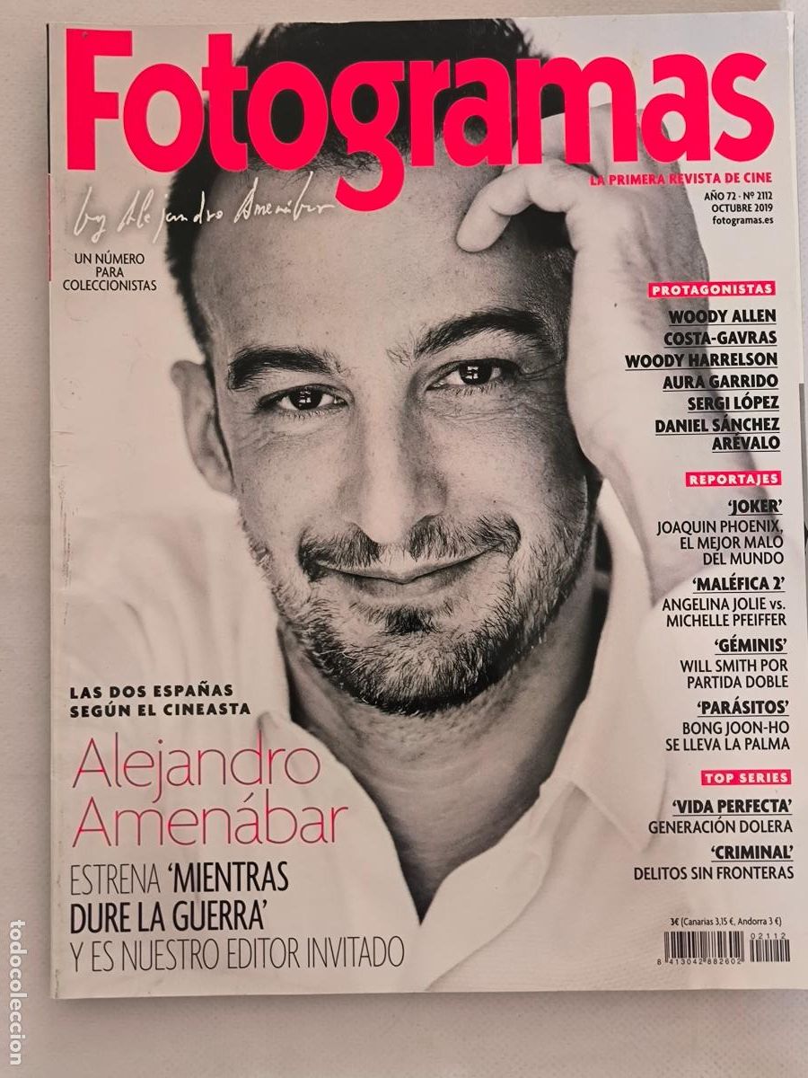 Cine: FOTOGRAMAS N&ordm; 2112 - A&Ntilde;O 72 - OCTUBRE 2019 - ALEJANDRO AMENABAR (AJ)