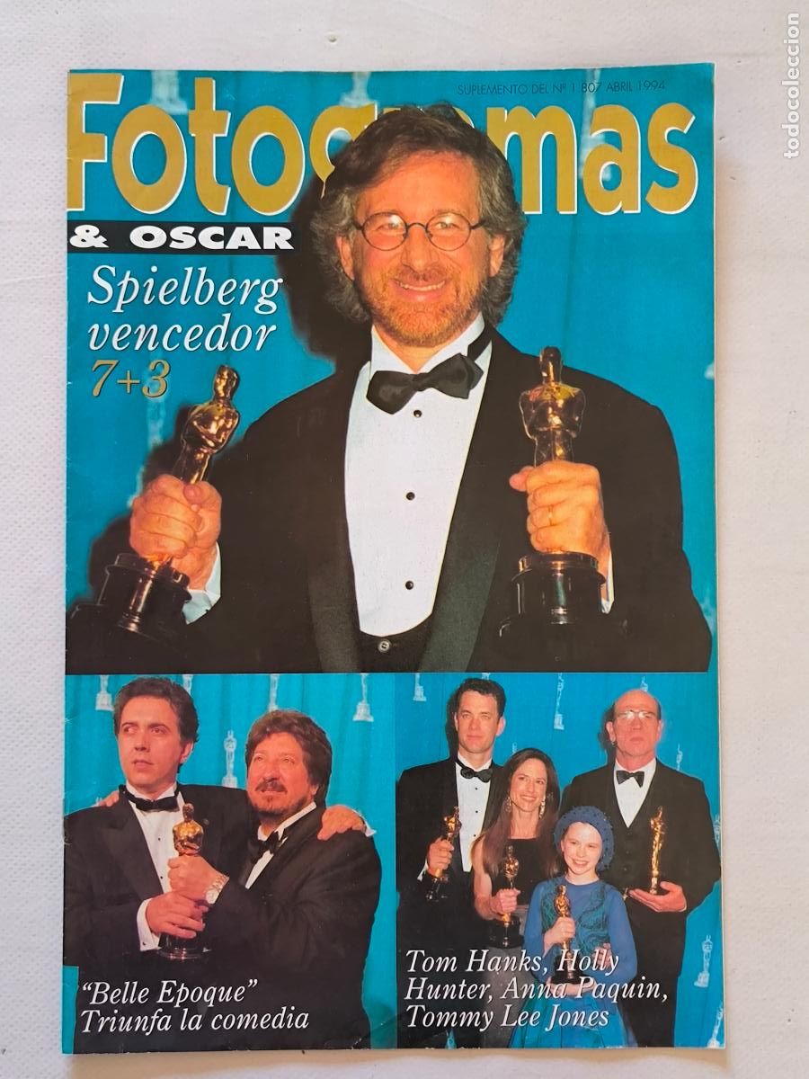 Cine: SUPLEMENTO FOTOGRAMAS & OSCAR N&ordm; 1807 - ABRIL 1994 - SPIELBERG VENCEDOR (C3)