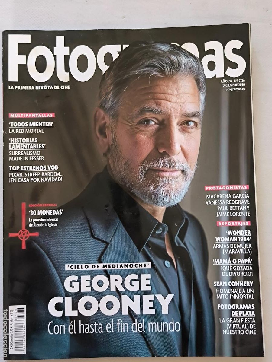 Cine: FOTOGRAMAS N&ordm; 2126 - A&Ntilde;O 74 - DICIEMBRE 2020 - GEORGE CLOONEY (CO)