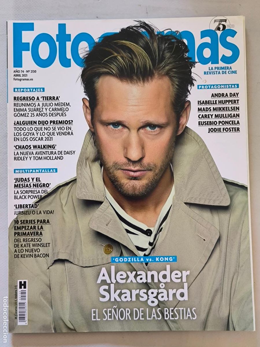 Cine: FOTOGRAMAS N&ordm; 2130 - A&Ntilde;O 74 - ABRIL 2021 - ALEXANDER SKARSGARD (CO)