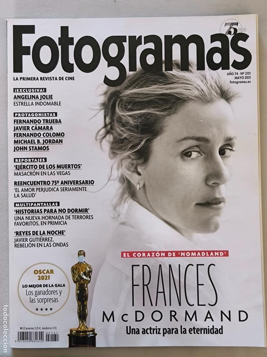 Cine: FOTOGRAMAS N&ordm; 2131 - A&Ntilde;O 74 - MAYO 2021 - FRANCES MCDORMAND / NOMADLAND (CO)