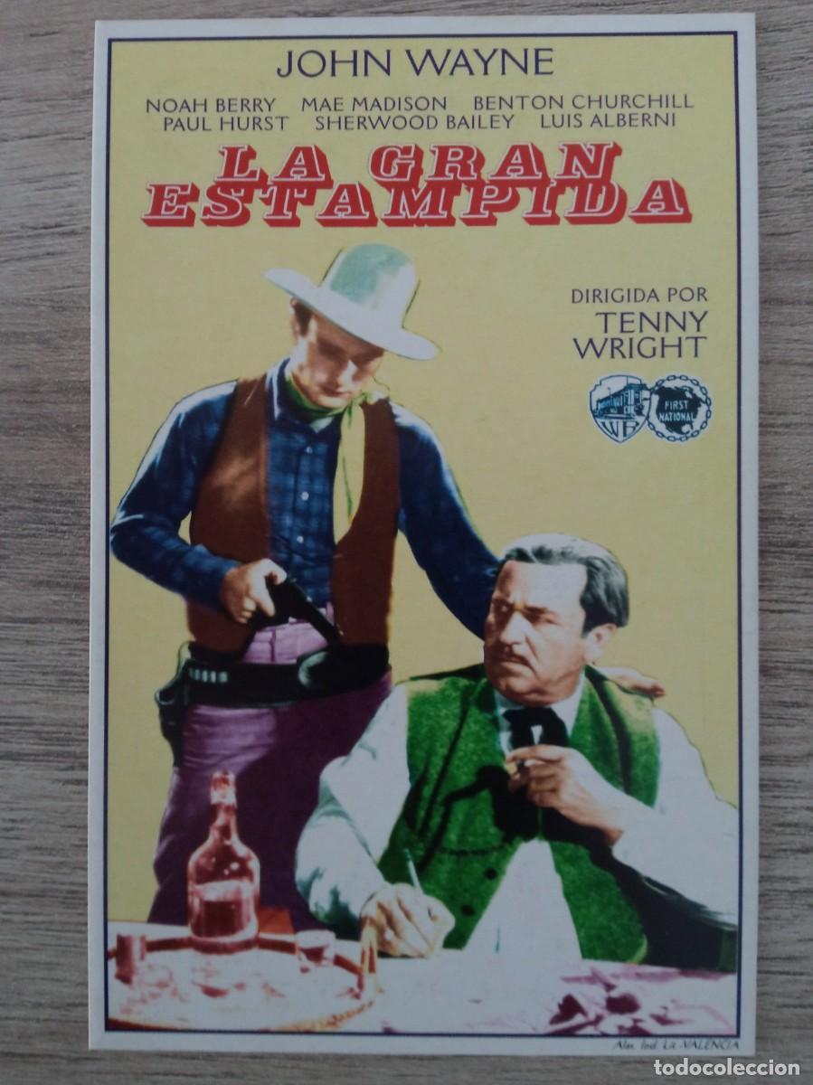 Cine: LA GRAN ESTAMPIDA, JOHN WAYNE, REPRODUCCION O FACSIMIL ACARTONADO DE LOS A&Ntilde;OS 80