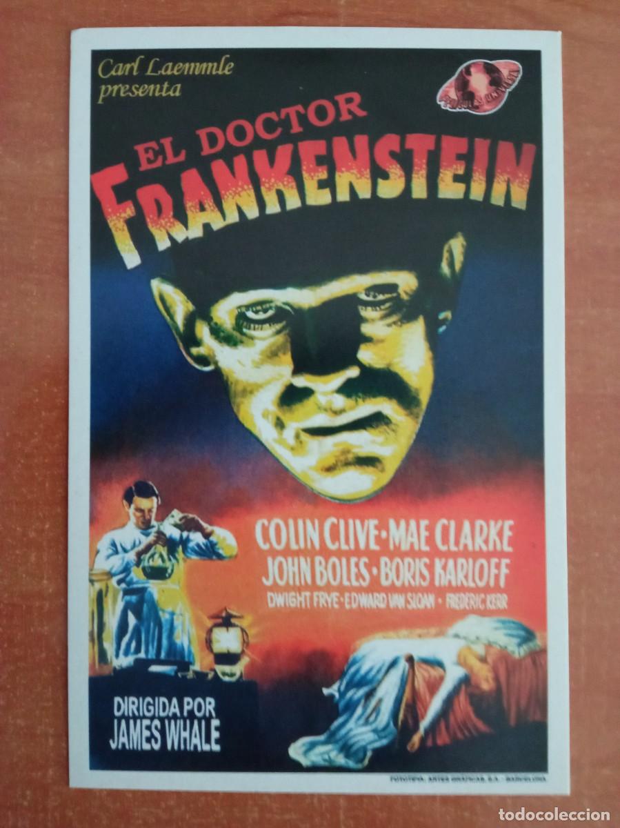 Cine: EL DOCTOR FRANKENSTEIN, BORIS KARLOFF, REPRODUCCI&Oacute; O FACSIMIL ACARTONADO DE LOS A&Ntilde;OS 80