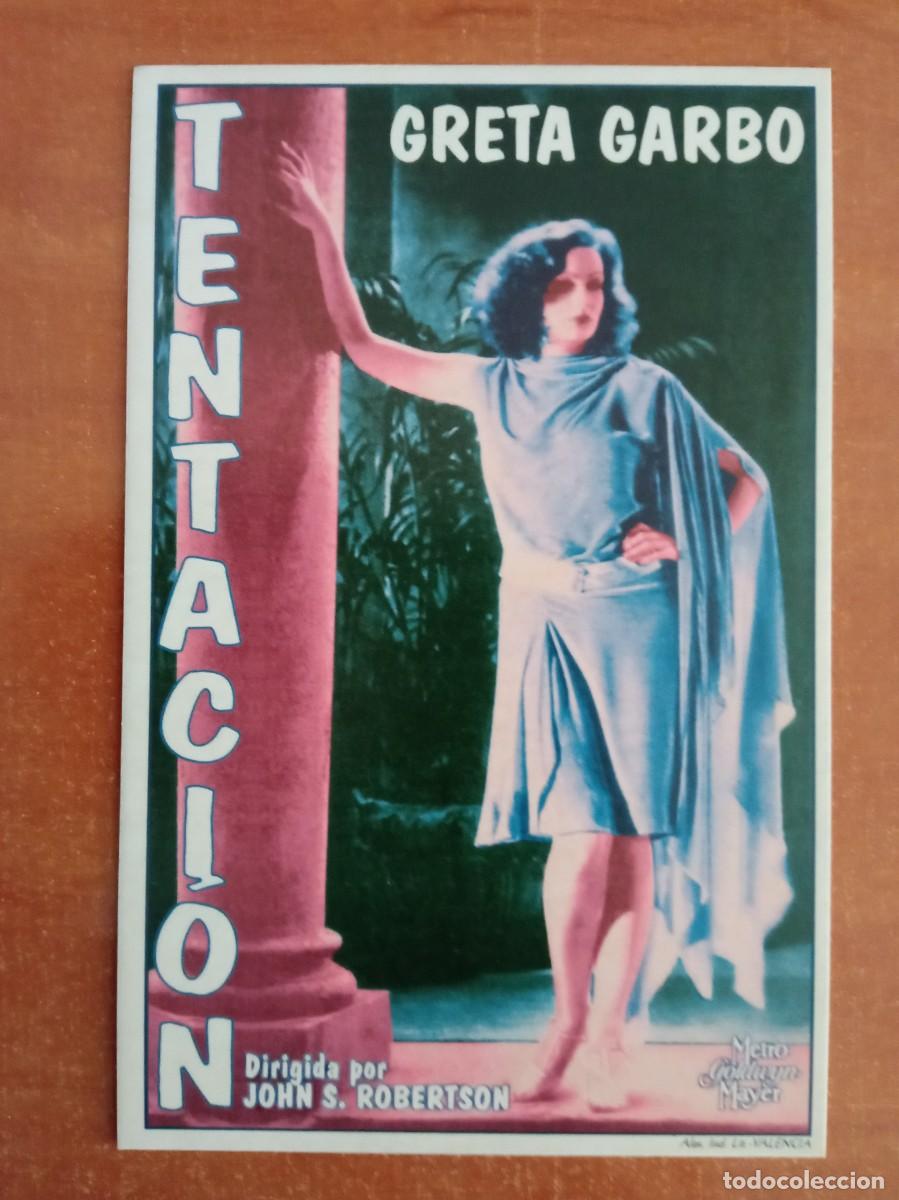 Cine: TENTACI&Oacute;N, GRETA GARBO, REPRODUCCI&Oacute;N O FACSIMIL ACARTONADO DE LOS A&Ntilde;OS 80 HECHA EN VALENCIA
