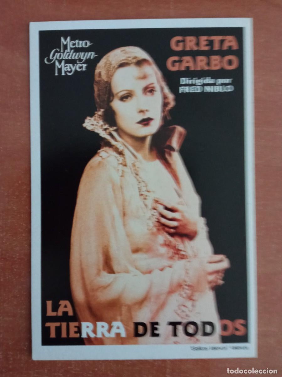 Cine: LA TIERRA DE TODOS, GRETA GARBO, REPRODUCCI&Oacute;N O FACSIMIL ACARTONADO DE LOS A&Ntilde;OS 80