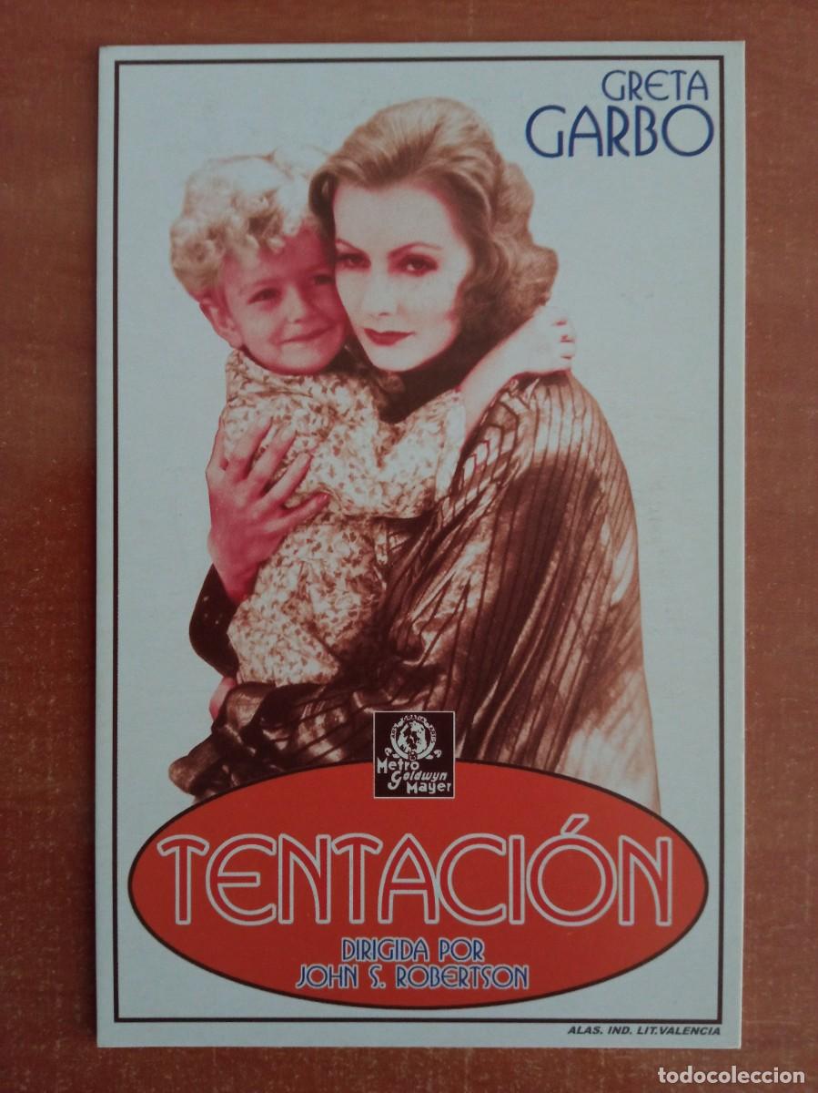 Cine: TENTACI&Oacute;N, GRETA GARBO, REPRODUCCI&Oacute;N O FACSIMIL ACARTONADO DE LOS A&Ntilde;OS 80 HECHA EN VALENCIA