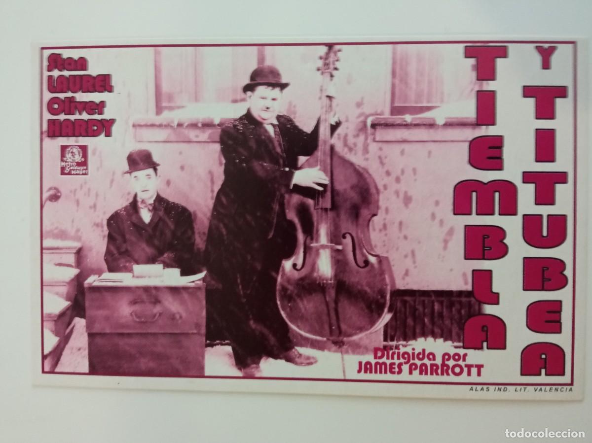 Cine: TIEMBLA Y TITUBEA, STAN LAUREL, OLIVER HARDY, REPRODUCCI&Oacute;N O FACSIMIL ACARTONADO DE LOS A&Ntilde;OS 80