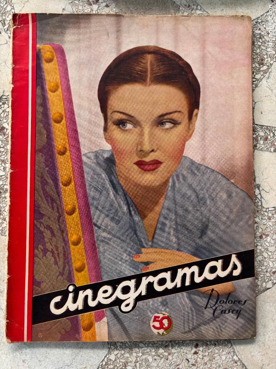 Cine: CINEGRAMAS N&ordm; 40 A&Ntilde;O 1935. DOLORES CASEY EN PORTADA. FELIX DE POM&Eacute;S. ALBERTO BARRENS.
