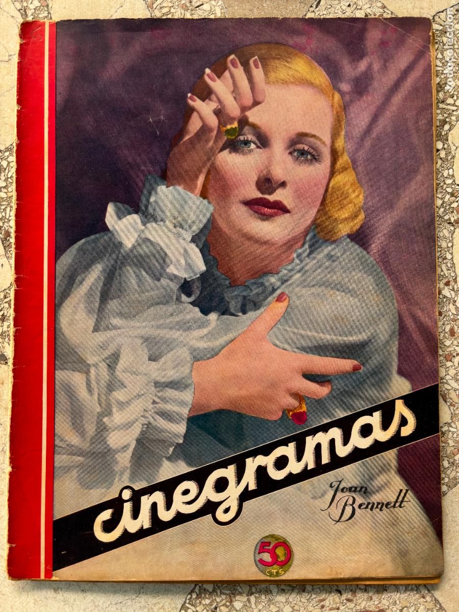 Cine: CINEGRAMAS N&ordm; 59 A&Ntilde;O 1935. JOAN BENNET EN PORTADA. LALY CADIERO. CLAUDETTE COLBERT.