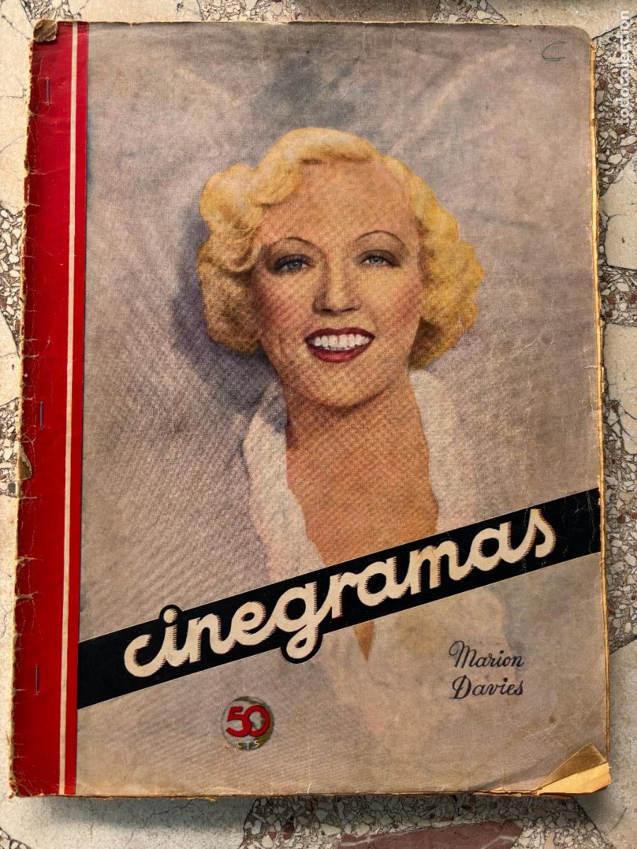 Cine: CINEGRAMAS N&ordm; 72 A&Ntilde;O 1936. MARION DAVIES EN PORTADA. MARLENE DIETRICH. SIMONE SIMON.