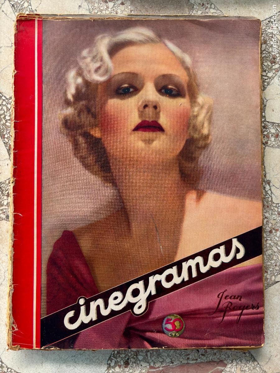 Cine: CINEGRAMAS N&ordm; 60 A&Ntilde;O 1935. JEAN ROGERS EN PORTADA. ANTONIO VIEO. LEON ARTOLA.RUSTER KEATON.