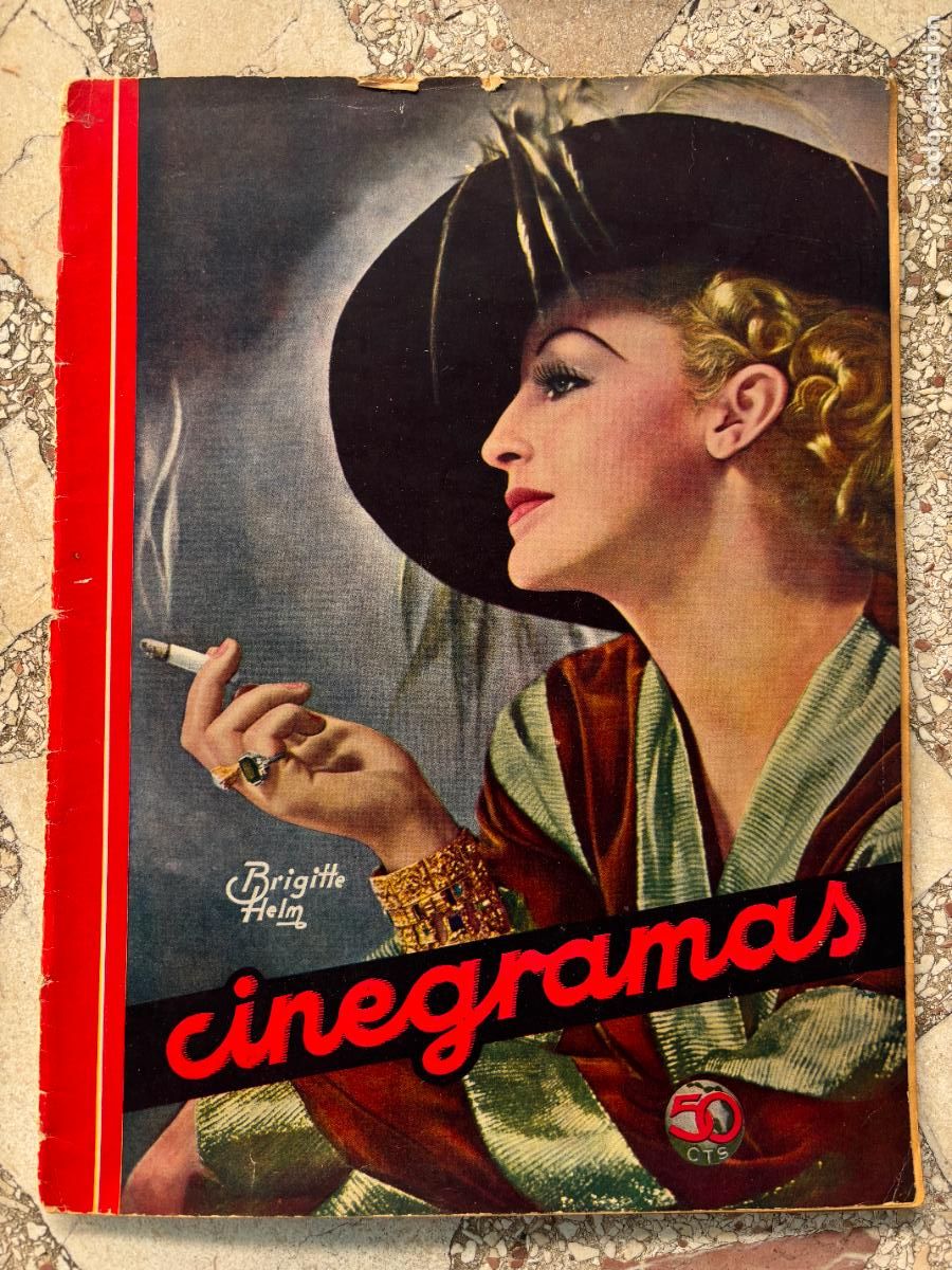 Cine: CINEGRAMAS N&ordm; 22 A&Ntilde;O 1935. BRIGITTE HELM EN PORTADA. JOSEPH VON STERNBERG. GRETA GARBO.