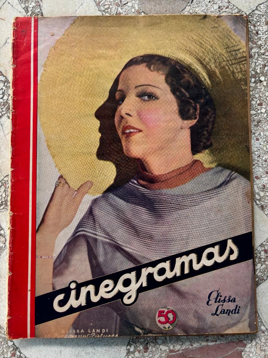 Cine: CINEGRAMAS N&ordm; 44 A&Ntilde;O 1935. ELISSA LANDI EN PORTADA. LINA YEGROS. RAMON DE SENTMENAT.