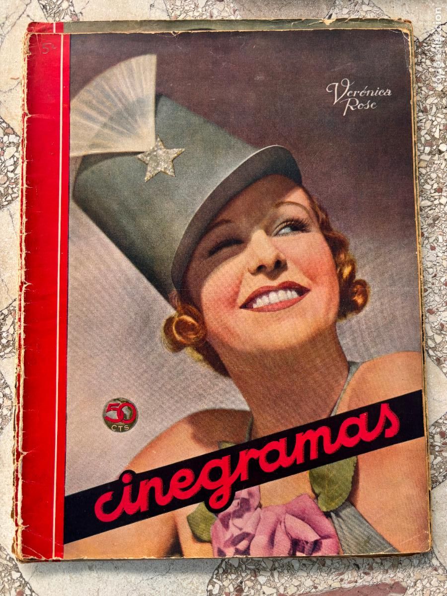 Cine: CINEGRAMAS N&ordm; 36 A&Ntilde;O 1935. VERONICA ROSE EN PORTADA. QUEENIE SMITH- MONA BARRIE.