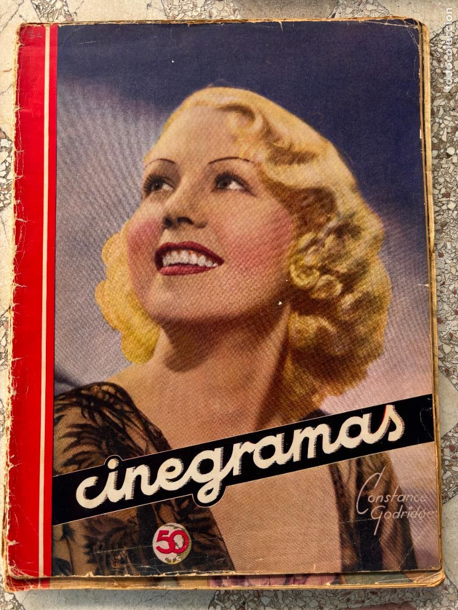 Cine: CINEGRAMAS N&ordm; 39 A&Ntilde;O 1935. CONSTANCE GODRIDGE EN PORTADA. CASIMIRO ORTAS. RAFAEL MEDINA.
